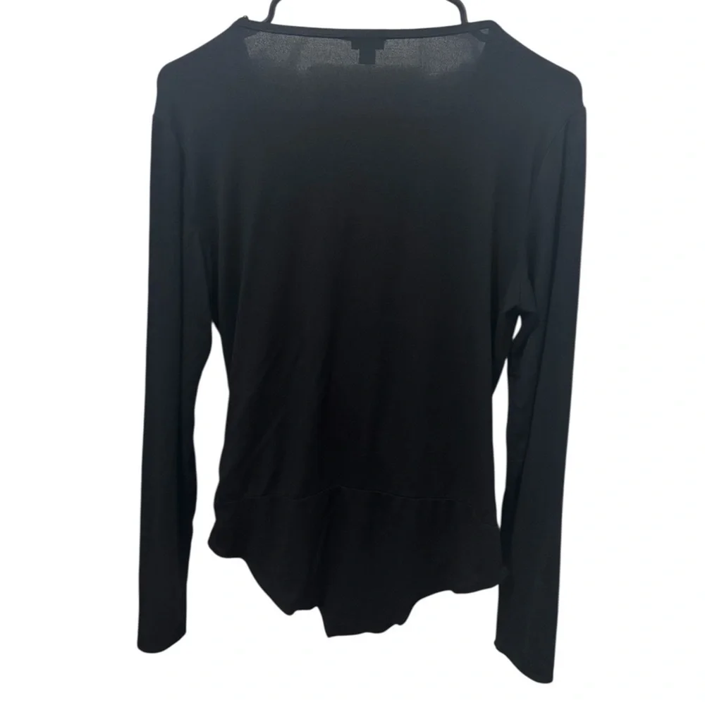 J.Crew 365 Black Long Sleeve Bodysuit Size Large